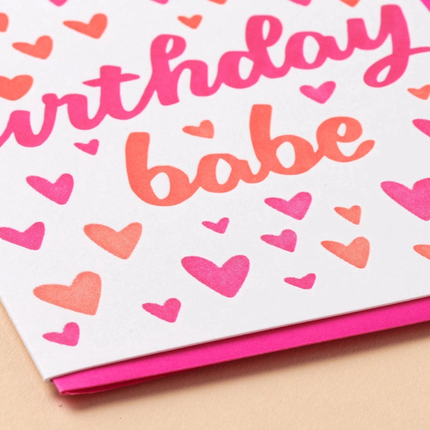 Birthday Babe Letterpress Greeting Card