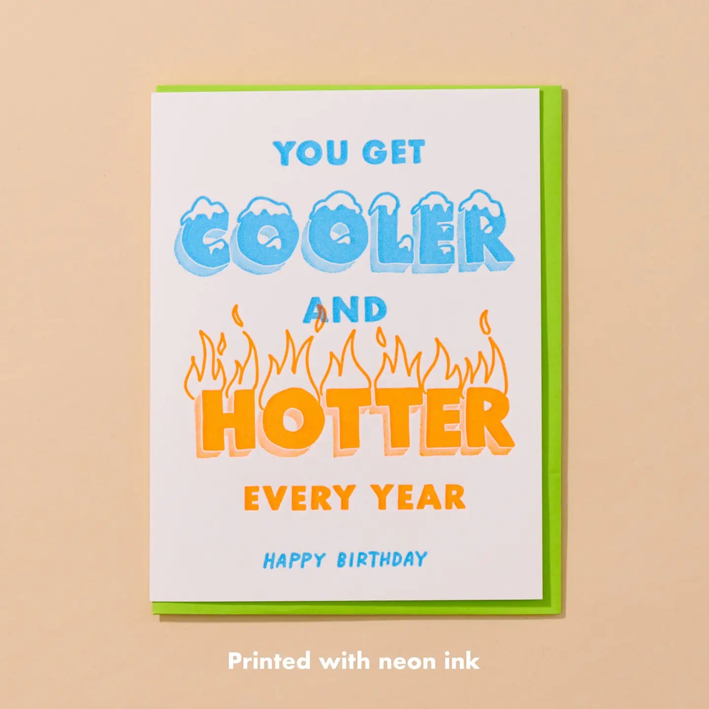 Cooler & Hotter Birthday Card