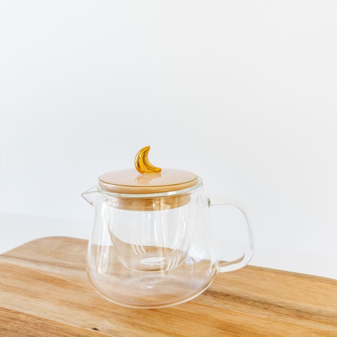 Galaxy Moon Glass Teapot