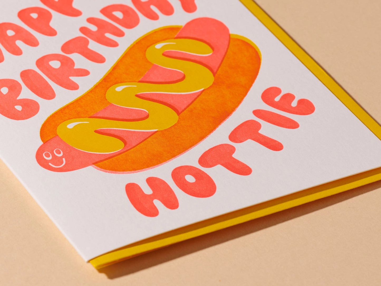 Happy Birthday Hottie Letterpress Card