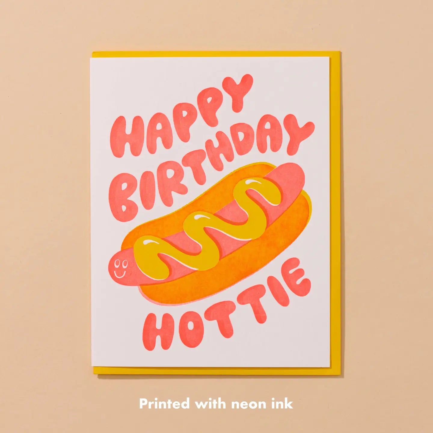 Happy Birthday Hottie Letterpress Card