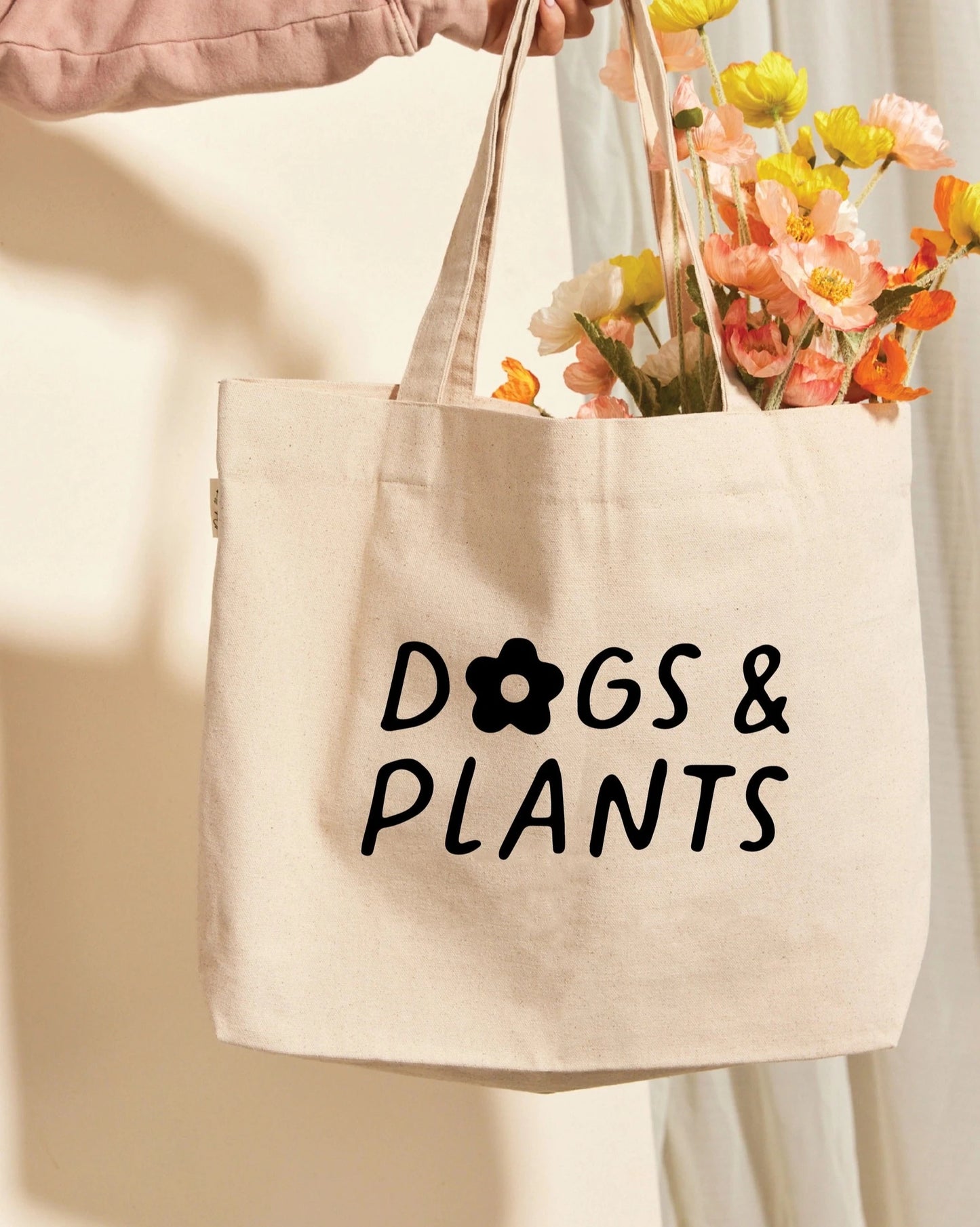 Dogs and Plants Canvas Tote Bag