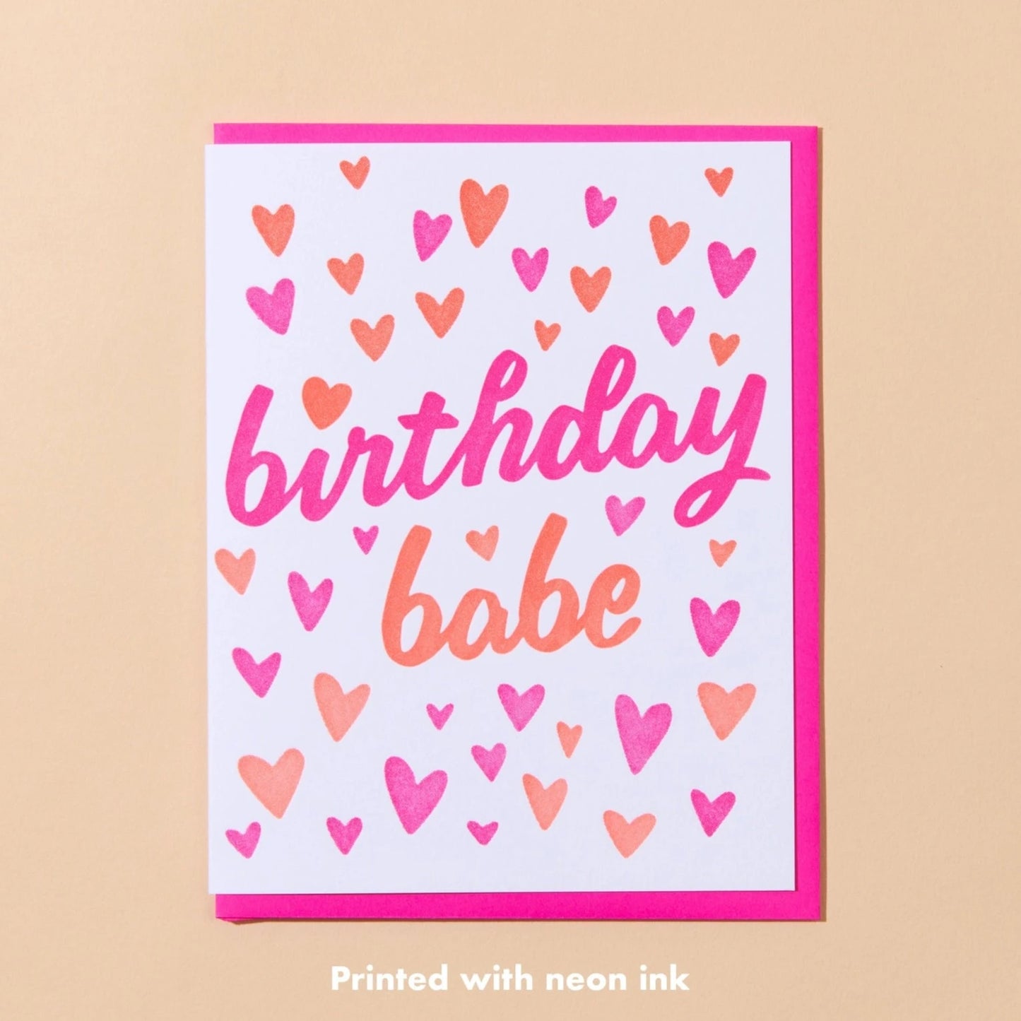 Birthday Babe Letterpress Greeting Card