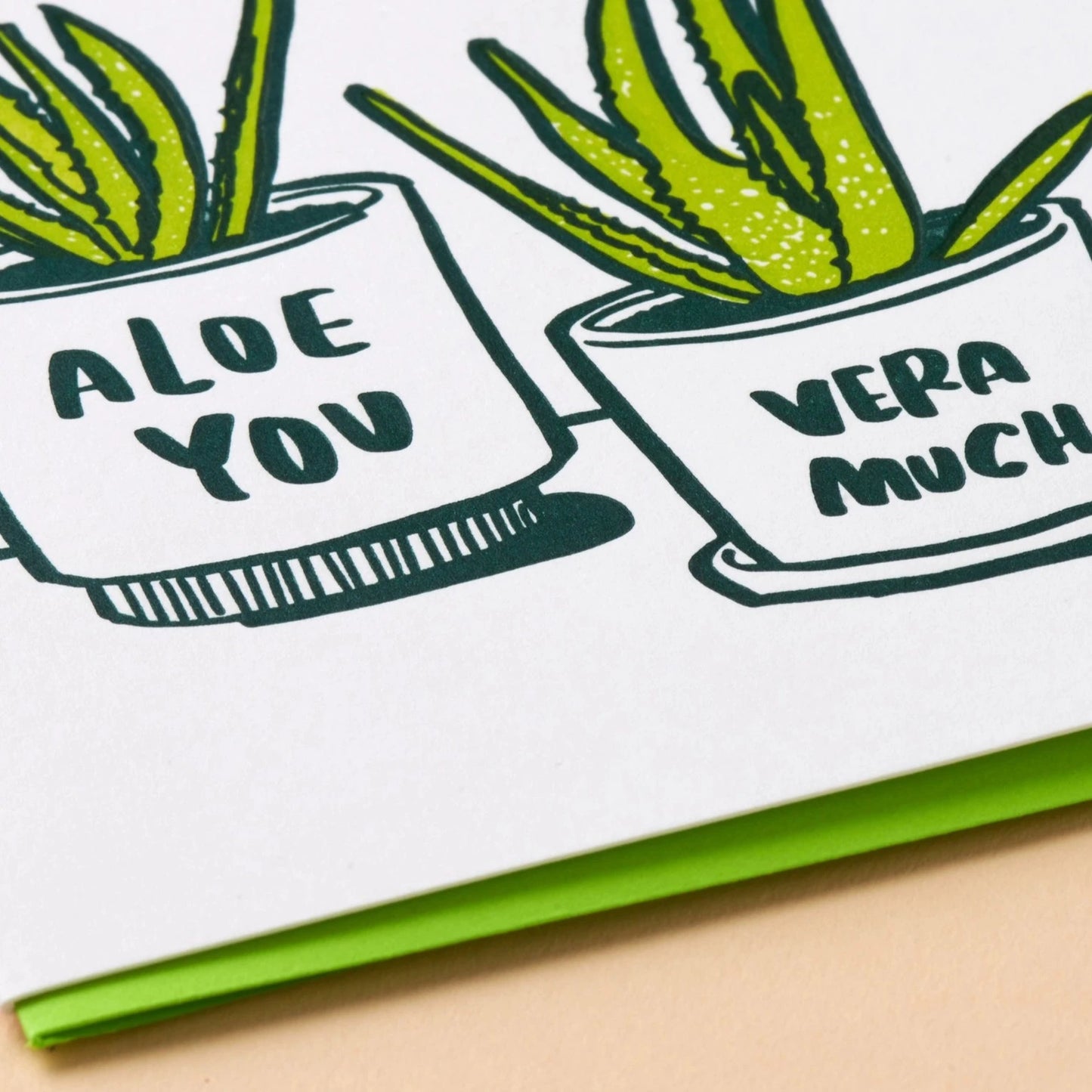 Aloe You Letterpress Greeting Card