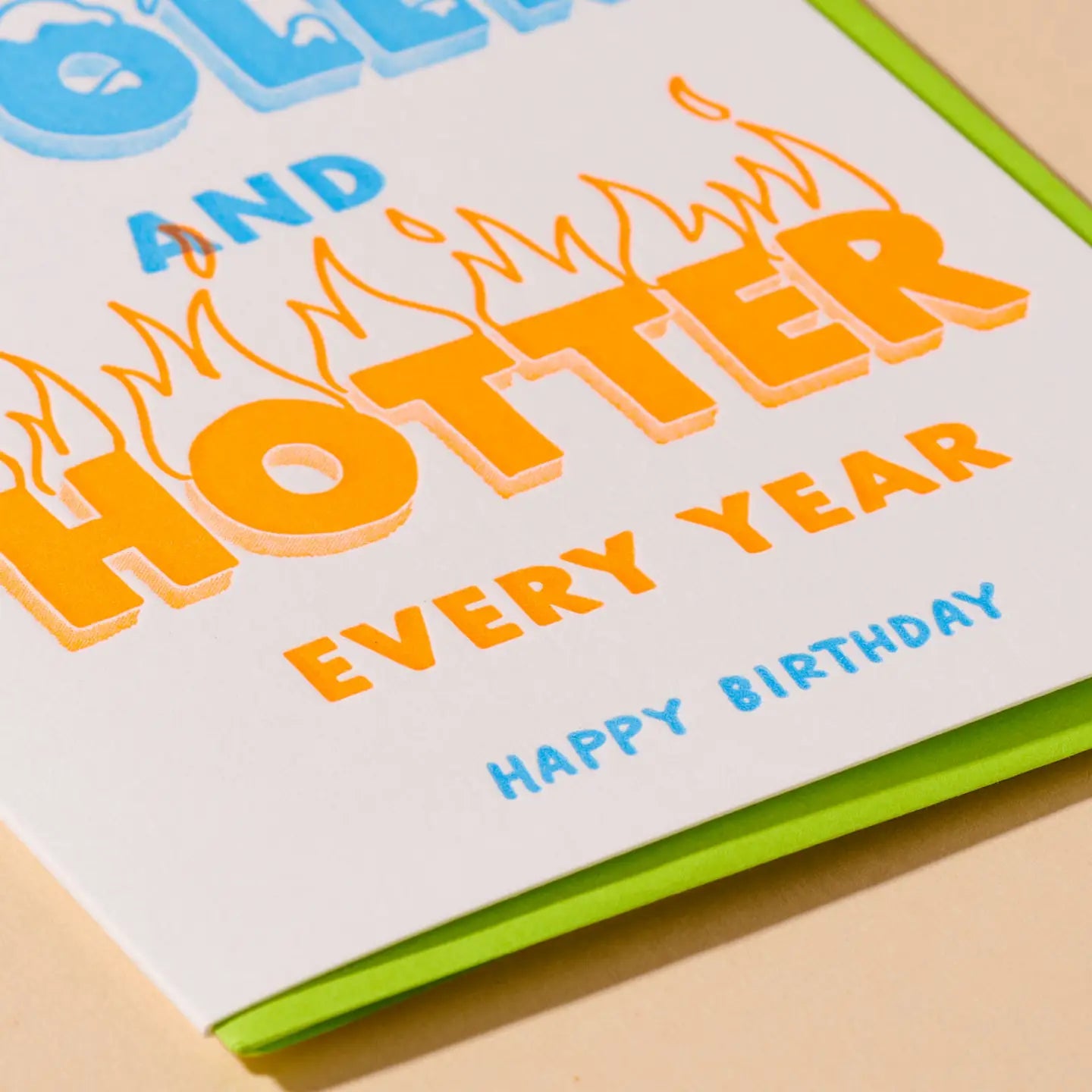 Cooler & Hotter Birthday Card