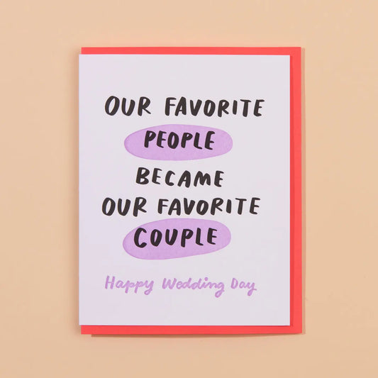 Favorite Couple Wedding Card