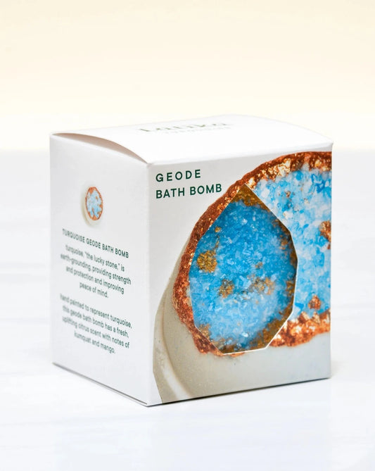 Crystal Geode Turquoise Bath Bomb