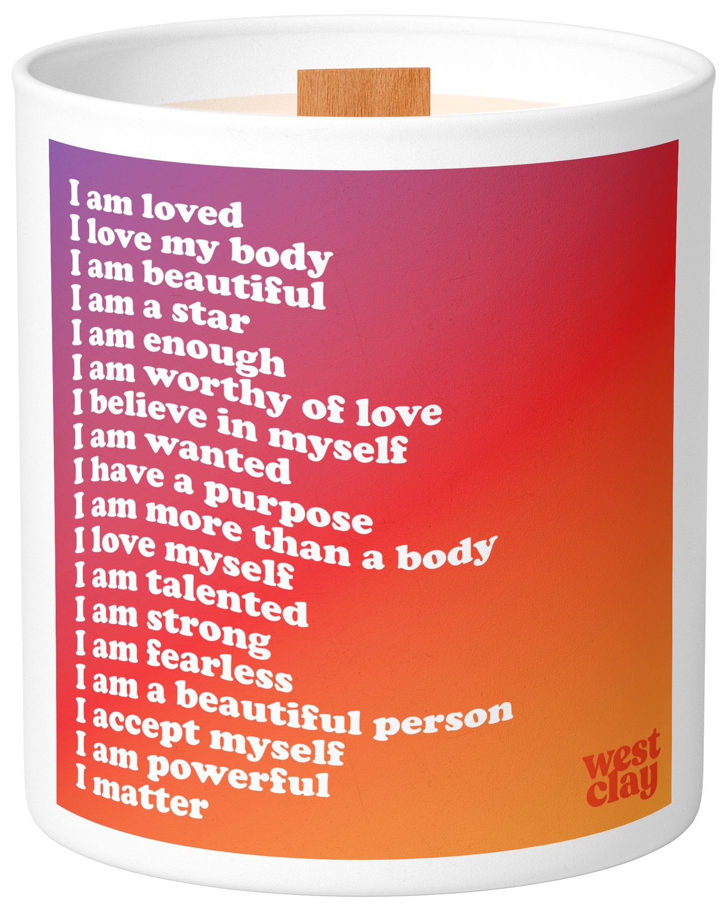 I Am Affirmations Mantra Candle