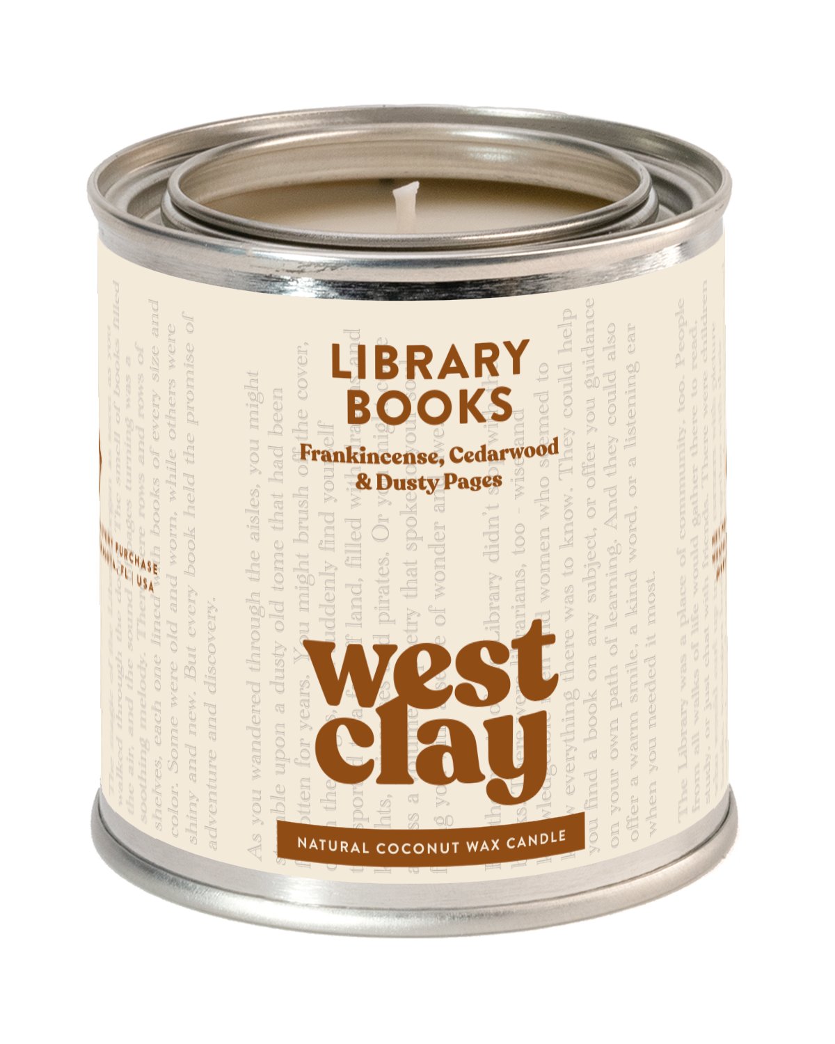 Library Books Candle