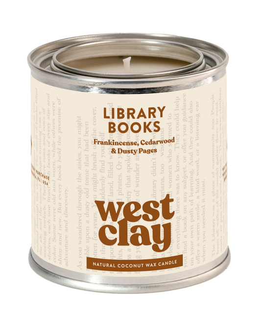 Library Books Candle